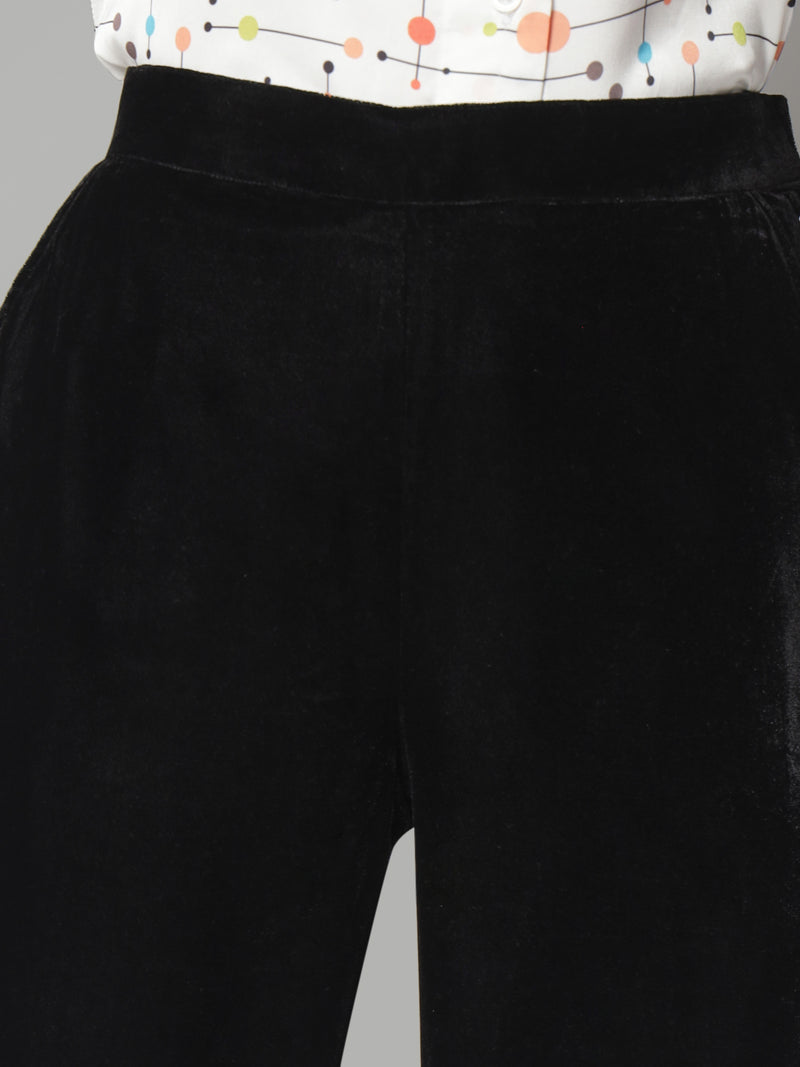 Comfortable Velvet Trouser- Black