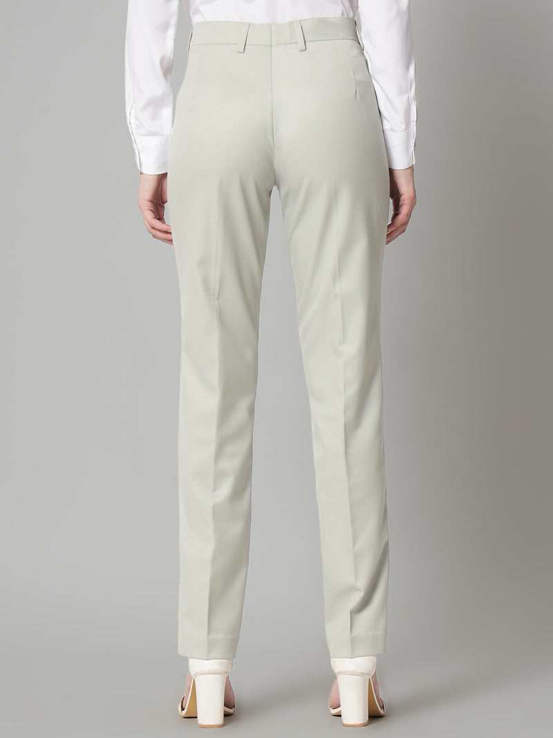 Poly Cotton Formal Trouser - Sage Green
