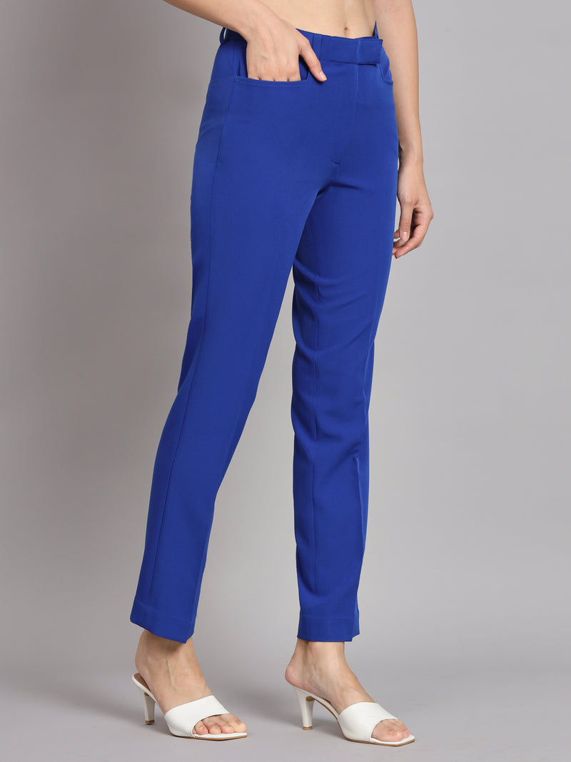 Regular Fit Comfort Trouser - Ink Blue