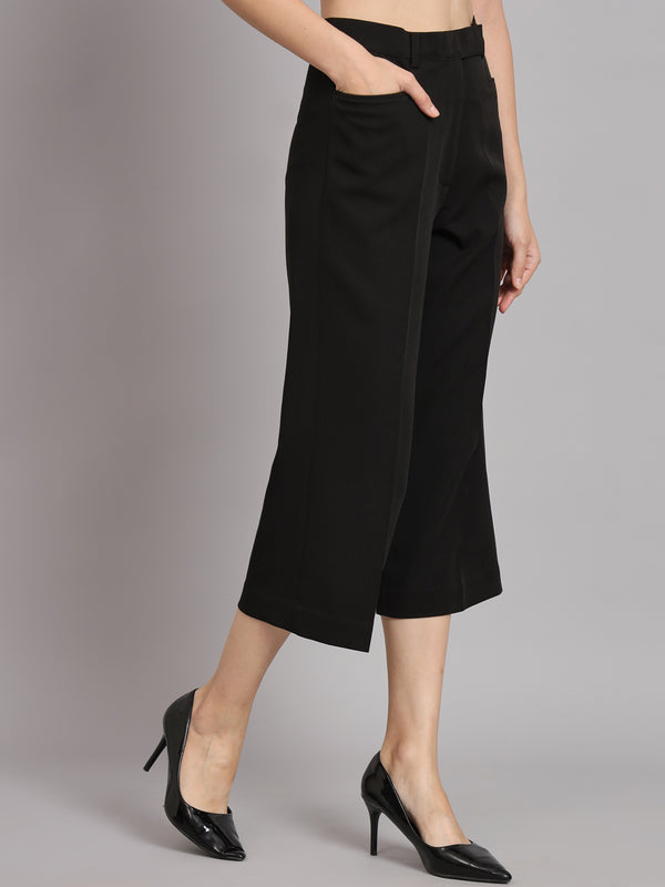Straight Fit Culottes - Black