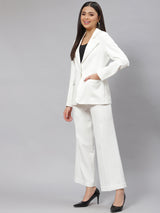 Stretch Pant Suit - White