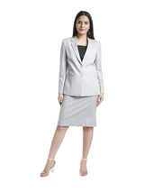 Grey Poly Cotton Skirt Suit