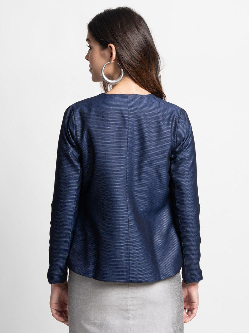 Swiss Dots Evening Jacket For Women - Blue