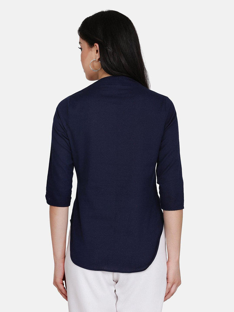 Cotton Top For Women - Navy Blue