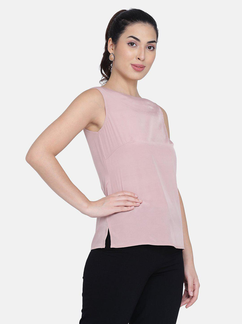 French Crepe Top For Women - Blush Pink