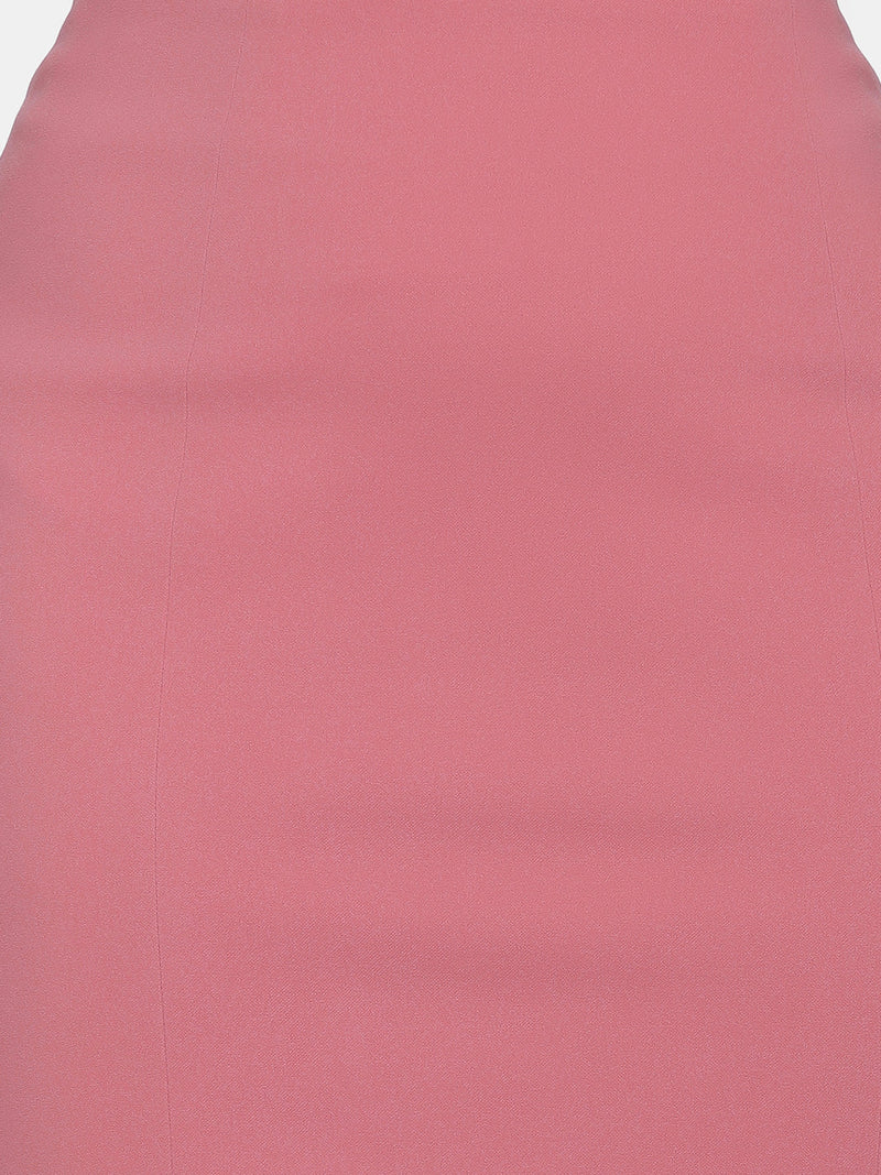 Stretch Pencil Skirt For Office - Pink