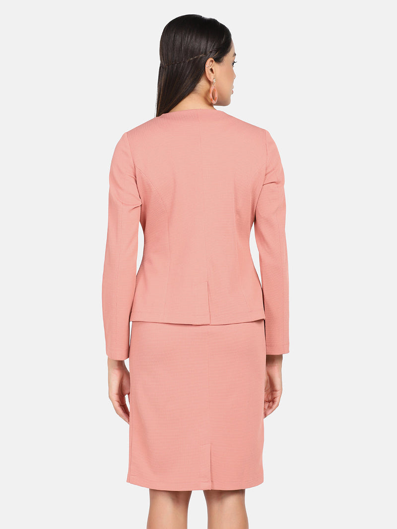 Formal Stretch Dress Suit - Peach