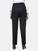 Black Poly Cotton  Formal Trouser