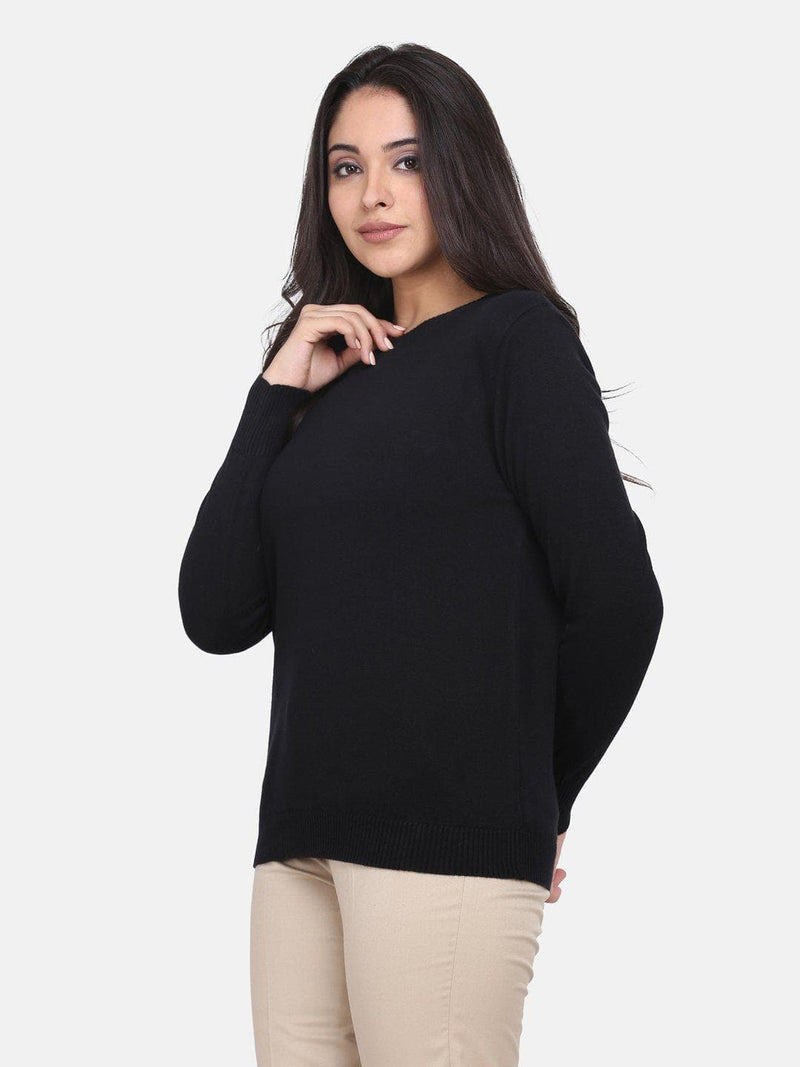 Cotton Pullover For Women - Black