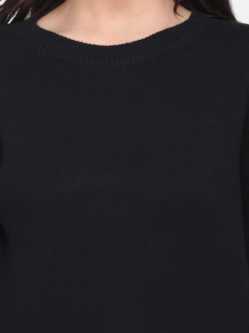 Cotton Pullover For Women - Black